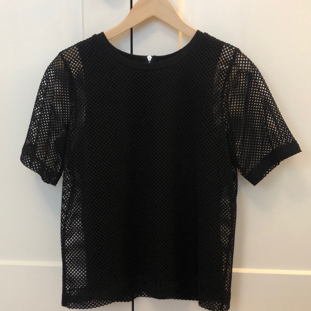 Banana Republic Modern Top Mesh Cutout Net Shirt